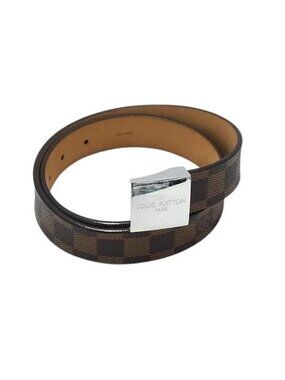 Louis Vuitton Belt Damier Ceinture Carre Ebene Leather